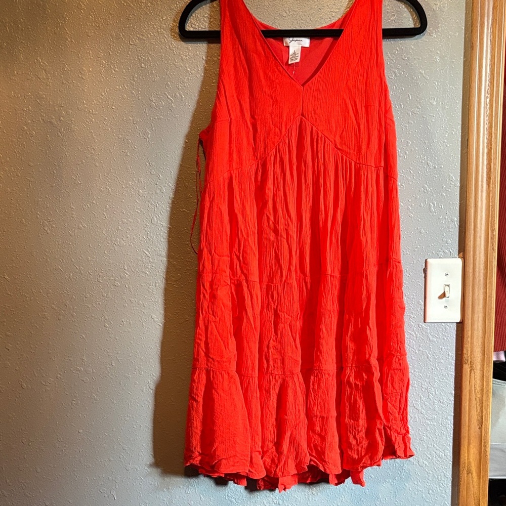 Red mini dress